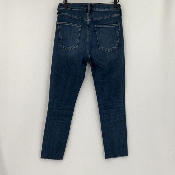 Agolde Blue Denim Dark Wash Whisker Skinny Ankle Jeans Size 28 - Picture 6 of 8